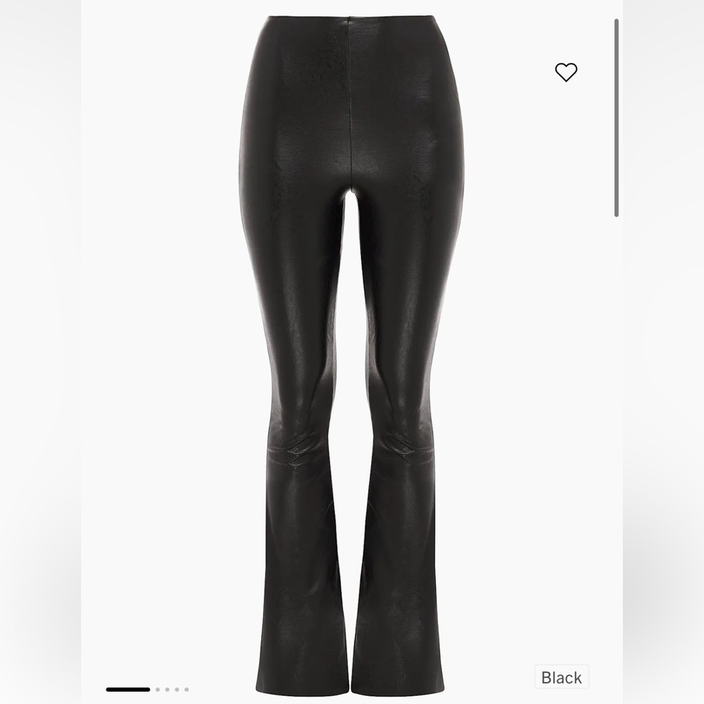 Commando Faux Leather Flare Leggings Black‎ Size S